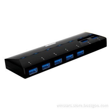 USB3.0 7 Ports HUB Includes Power Adapter and USB3.0 CableNew